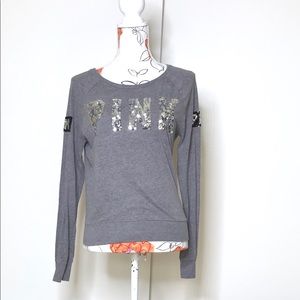 *SOLD* VS PINK Sequin Pull Over Sweater